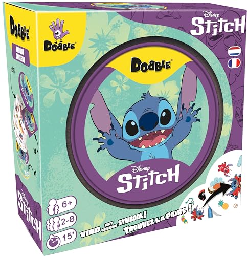 Asmodee - DOBBLE : Stitch - Jeux de société - Jeu de Cartes, rapidité et Observation - Jeu Famille et Enfants à partir de 6 Ans - 2 à 8 Joueurs - Version Française...