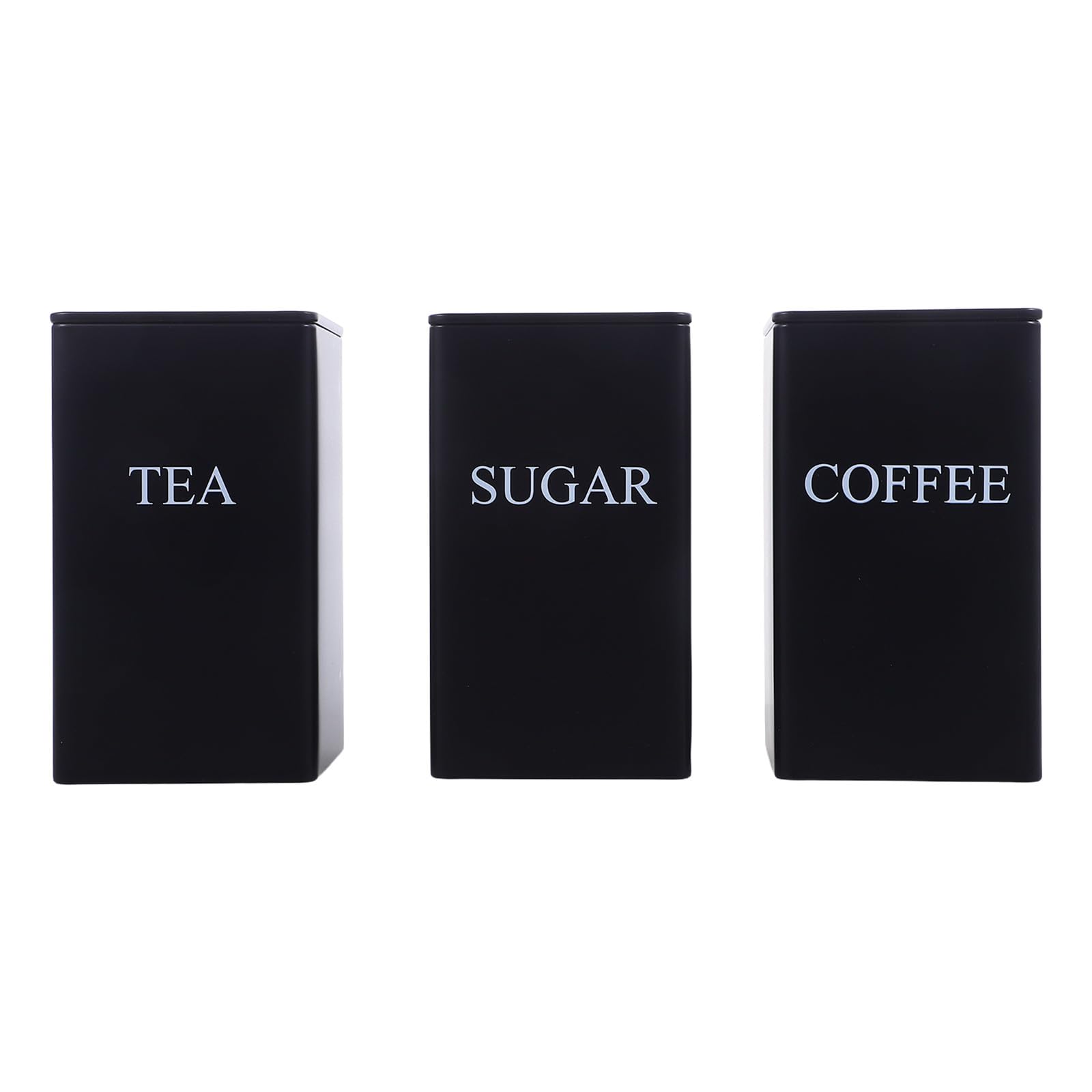 VICASKY Juego de 3 recipientes herméticos Cuadrados para café, té y