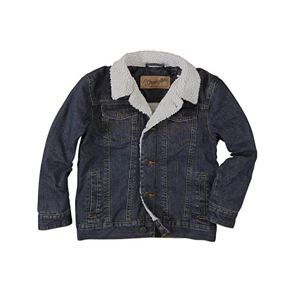 Wrangler Jungen Gefütterte Jeansjacke, Decke Indigo, XS – Bild 3