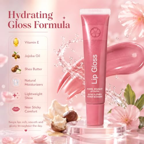 Image of Glass Kiss Lip Gloss Combo Pack of 2 | Korean Hydrating Juicy Jelly Lip Gloss | Non-Sticky High Shine Glass Lips | Moisturizing Gloss for Soft & Plump Lips | Long Lasting, SUNNY SANDS + FREESIA