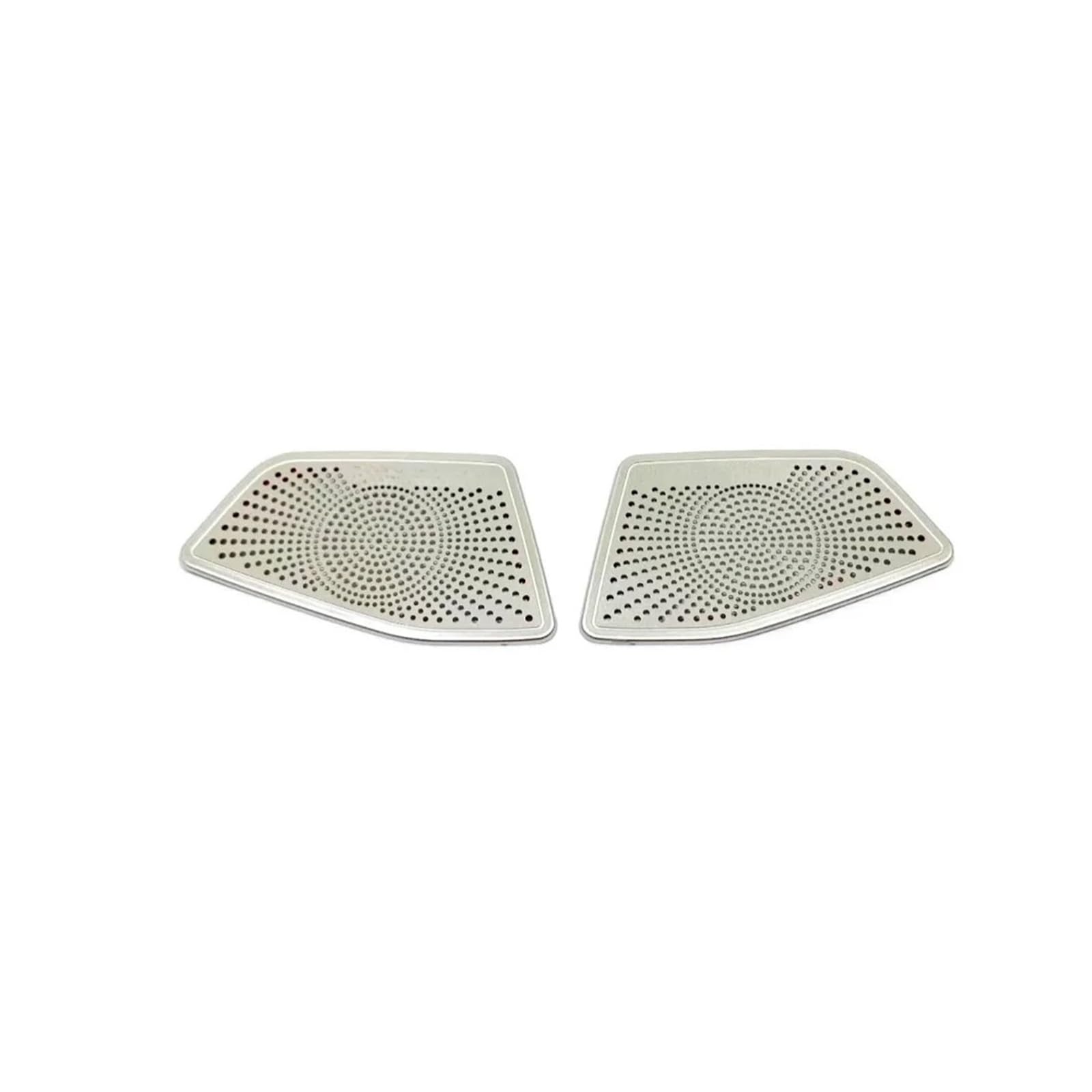 for Q3 2019-2023 Stainless Steel Sticker Styling Accessories Car Rear Door Stereo Speaker Audio Sound Cover Trims Center Console Trim(Silvery)