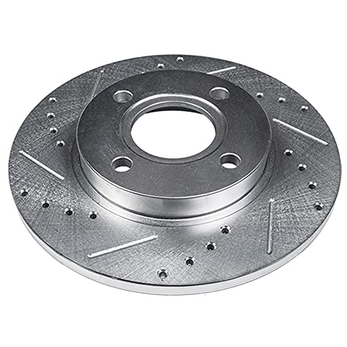 Image of Detroit Axle - 2.3L REAR Brake Kit for 1998-2002 Honda Accord 98-99 CL Drilled & Slotted Disc Brake Rotors 1999 2000 2001 Replacement: 10.20 inch inch Rotor