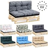 Amazinggirl Palettenkissen Outdoor Kissen Sitzkissen 120x80 cm - Auflagen für Paletten Europaletten Palettensofa und Palettenmöbel Palettenpolster Outdoorkissen Gartenkissen Grau B