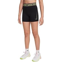 Nike Pro Girls 3" Training Shorts Black, Compression/Biker, Medium
