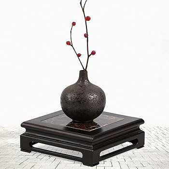 Bonsai Podest Vase Buddha Statue Basis Palisander Schnitzerei Handwerk  Ornamente Basis Massivholz Intarsien Marmor Stein Blumentopf Halterung fr  einen Freund oder Einweihungsgeschenk Pflanzenstnder : Amazon.de: Garten