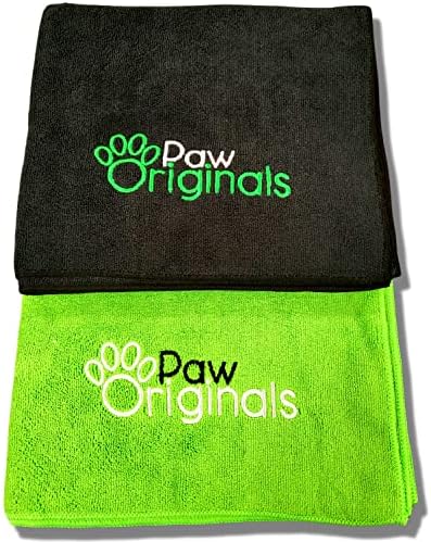 Microfibre Dog Towels - Super Absorbent - 2 Large Microfibre Drying Pet Towels for Dogs, Cats & Pets - 100cm x 60cm - Fast Drying & Super Soft 400GSM - Machine Washable & Dryable - UK Brand