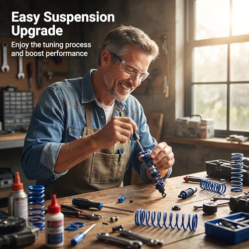8445A Blue Progressive Rear Shock Springs 3-Pack &ndash; Compatible with Losi 5IVE-T, DBXL, Super Baja Rey, GTR Shocks