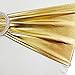 Chair Cover Stretch Band With Buckle Slider Sashes Bow Wedding Banquet Decoration 10PCS (Metallic Gold)