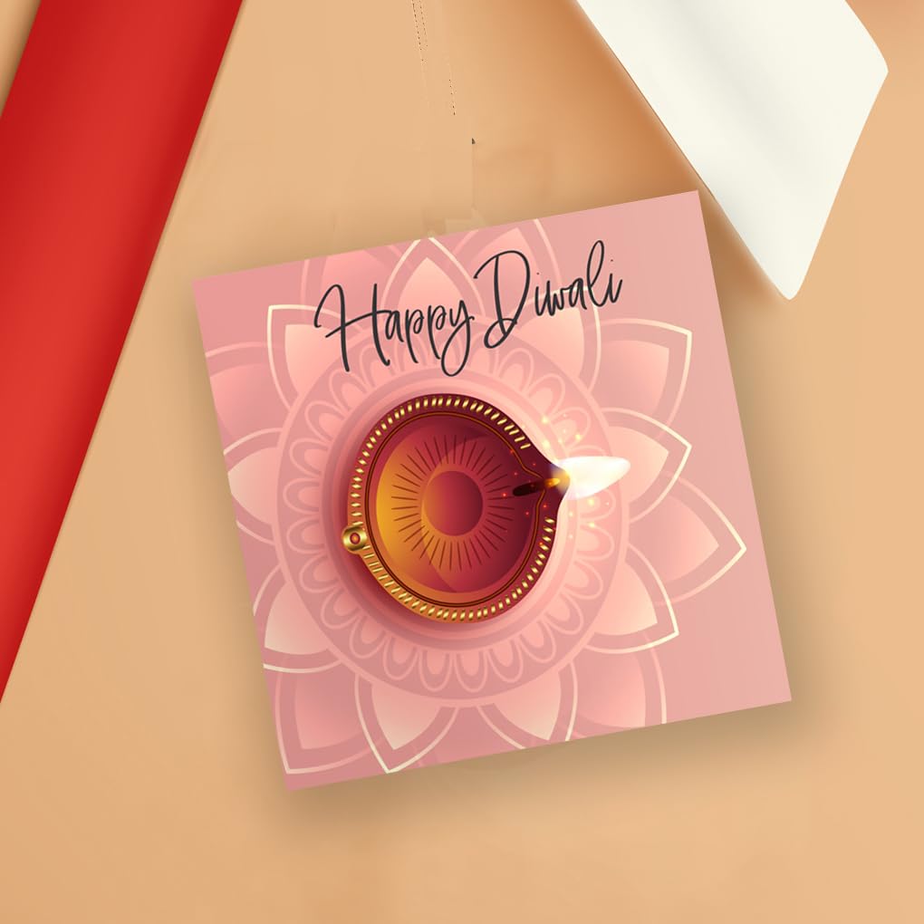 Brown Cloud Personalized Printed Message/Name/Quote Diwali/Deepawali Gift Tags/Card/Label for Party Gift, Return Gift (Pack of 72) (GT DIW 011)