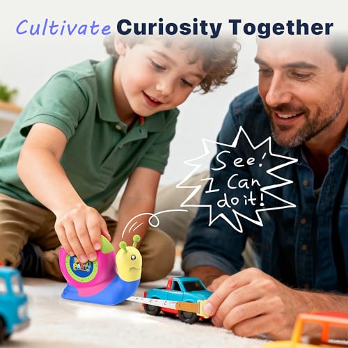 PLAYPARTY 8ft Tape Measure for Kids, STEM Educational Tool with Level, Protractor and Eraser, Retractable Snail Shaped Measuring Tapes, Child-Safe Stocking Stuffers Gift for Boys & Girls 3+, Green by PLAYPARTY - Image 5