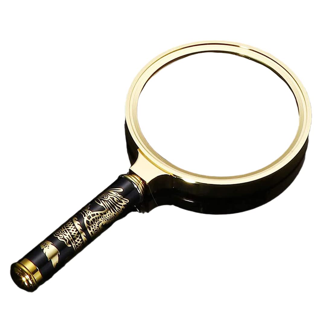 5X Handheld Lupe, Lektüre Vergrößerungsglas Klassischer Vintage Metallgriff Lupe Antike Vergrößerungslinse (1,8 Zoll 5X Handheld Lupe, Lektüre Vergrößerungsglas Klassischer Vintage Metallgriff Lupe Antike Vergrößerungslinse (1,8 Zoll