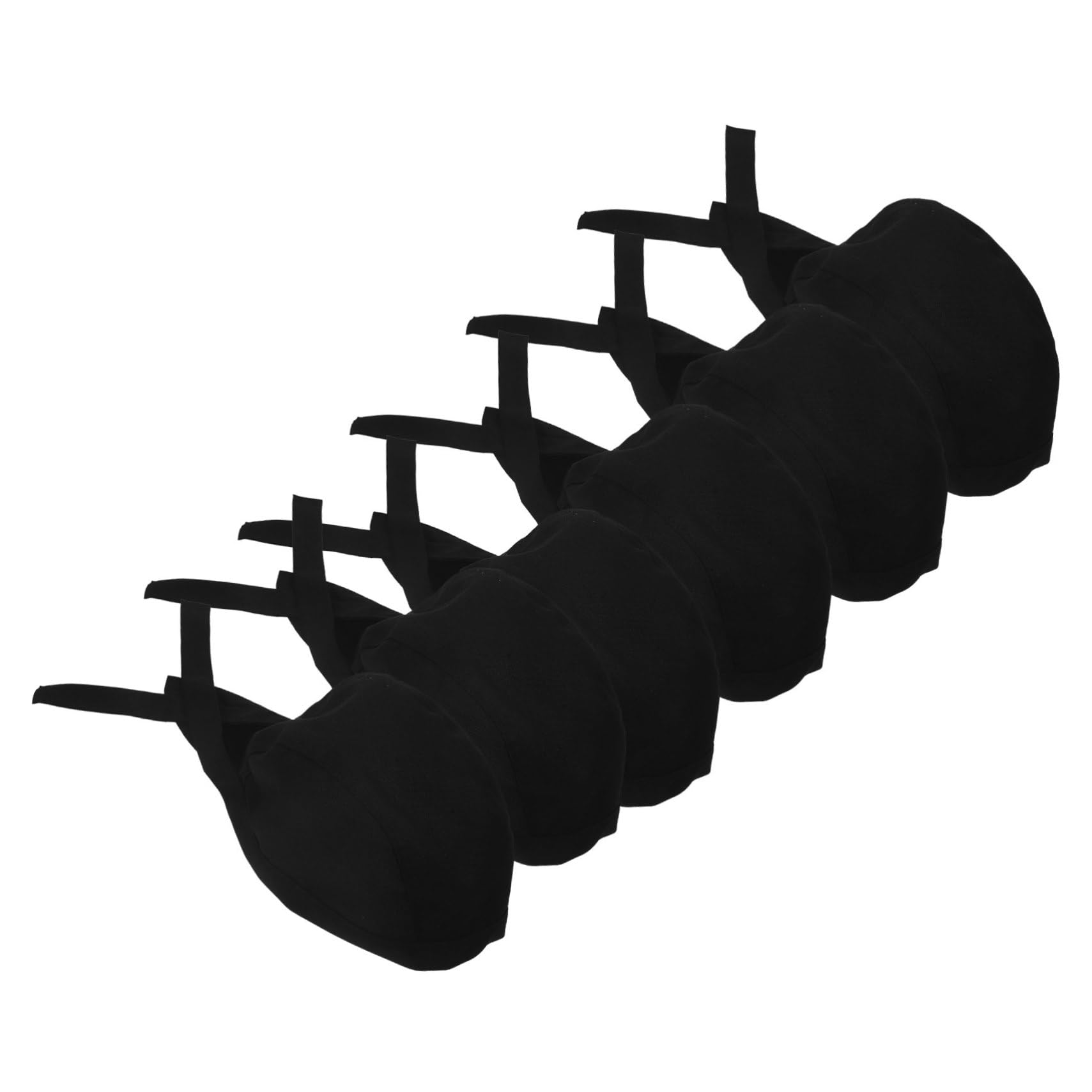 Beavorty Gorros De Chef De Algodón Unisex, Cómodo y Ligero, 6 Unidades, Color Negro, para Restaurantes, Panaderías y Barbacoas, Diseño Clásico y Duradero