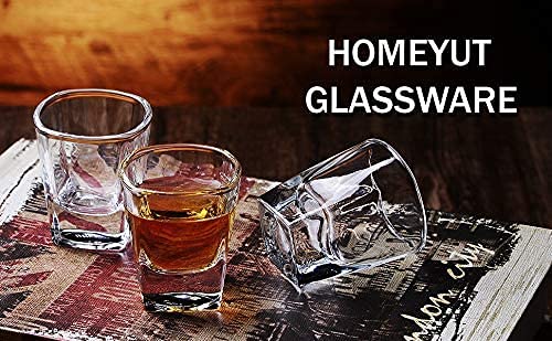 Image of VILON Italian Premium Plaza Shot Glass Set, 55ml, Set of 6, Transparent