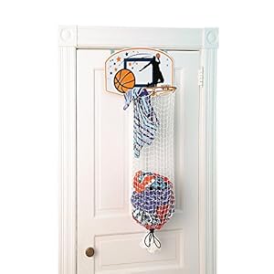 Taylor Toy Basketball Laundry Hamper – Kids Hampers for Bedroom – Over the Door Hanging Hoop for Boys & Girls – Indoor…