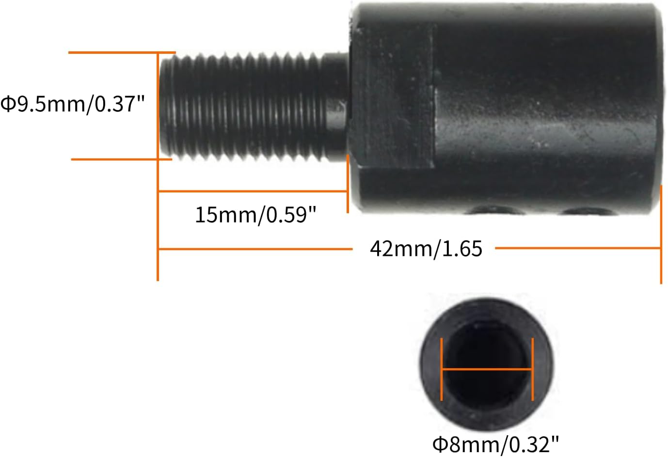 Thread 0.8mm-10mm Drill Chuck 3/8-24UNF Threaded Connecting Rod Inner Diameter 8mm Great Clamping Force Keyless Drill bits Drill Accessories for Hand Electric Drill