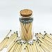 Matches in a Jar | 60+ Matchsticks | Decorative Matchsticks with Strike Pad | Candle Match Holder Long for Fireplace | Match Bottle Cork Closing by Chandler Studio (Dark Green, 3
