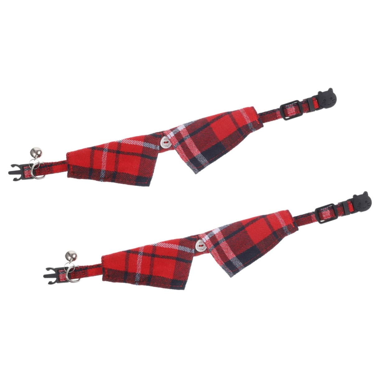 VANZACK 10pièces Collier pour Chat Tartan avec Clochette De Réglables Et Confortables pour Animaux De Compagnie pour Chats Et Petits Chiens