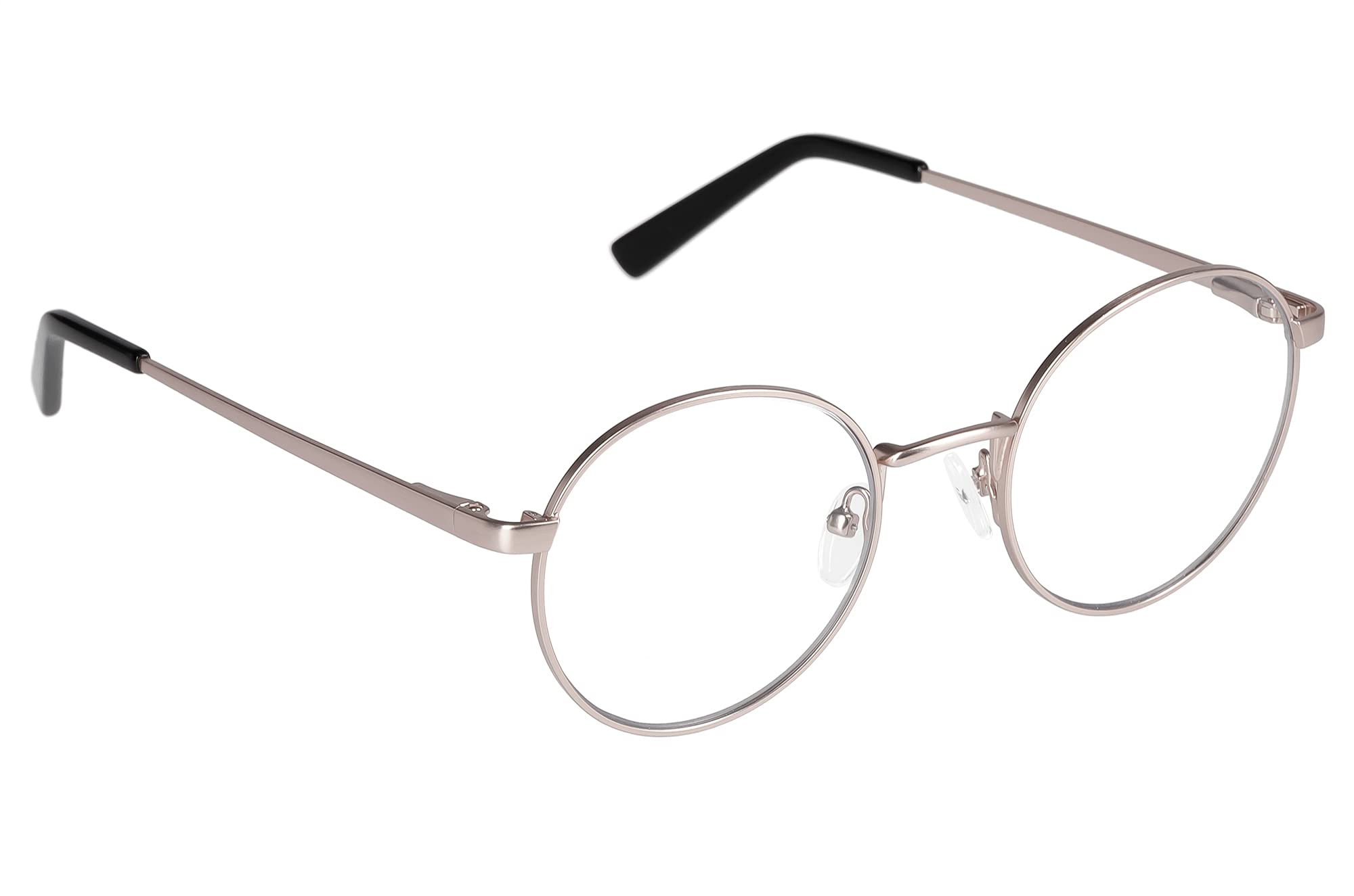 Edison & King Delight - thin-rimmed round reading glasses - with premium lenses (Silver, +2,50 dpt), Silver-antique