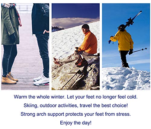Walkomfy Winter Pain Relief Orthotics, Plantar Fasciitis Arch Support Insoles Shoe Inserts for Maximum Support/All-Day Shock Absorption/Designed for Men and Women (Mens 9-9 1/2 | Womens 11-11 1/2) - Thumbnail 5