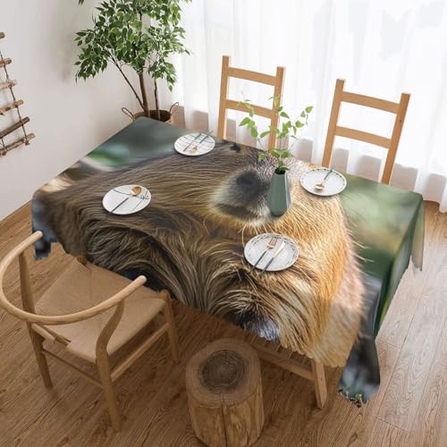 Nappe capybara rectangulaire 137x183cm couverture table salle à manger - 2