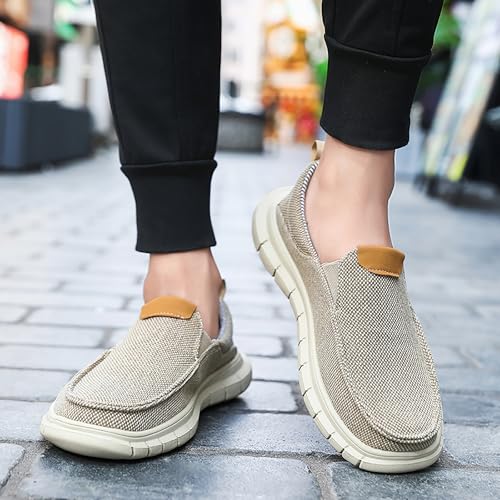 Azooken Men's Loafers Walking Canvas Lightweight Csual Slip-On Shoes 5