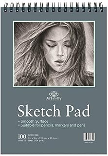 100 Sheets 9x12" Smooth Sketch Pad for Drawing - Spiral Bound Sketch Book for Drawing & Sketching 70lb - Drawing Paper pad for Adults, Kids & Artists - Acid-Free Pads for Pencil, Pen, Marker