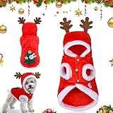 Exquisitos disfraces navideños: los disfraces navideños para mascotas son adecuados para el uso diario. Manténgase abrigado en climas fríos. También es el mejor pase para fiestas navideñas y también se puede usar para tomar fotos, hacer caminatas, asistir a fiestas navideñas u otras reuniones importantes.