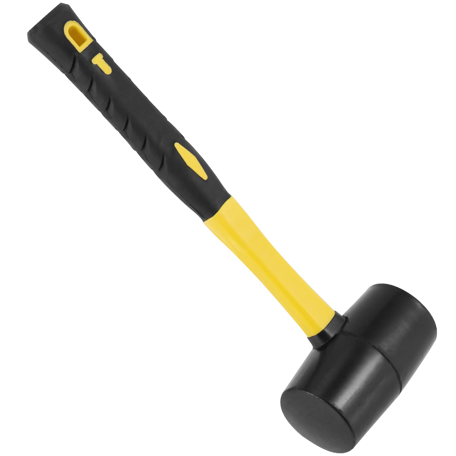 Martello in gomma nera con manico antiscivolo, per campeggio, lavorazione del legno e pavimenti, 3 pezzi, 907,2 g
