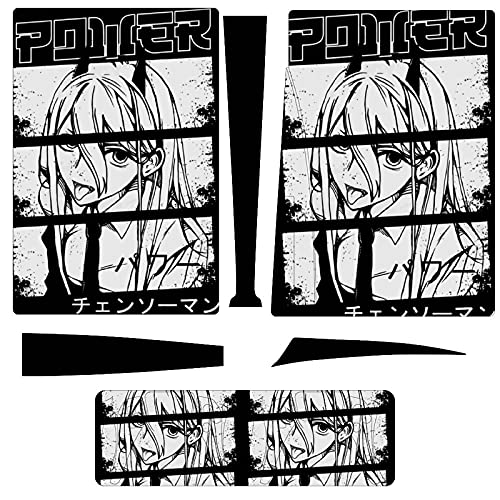 Chainsaw Man stickers for PS5 PVC removable gum,Durable, Bubble-Free, Scratch and Dust Resistant - Adventure Games