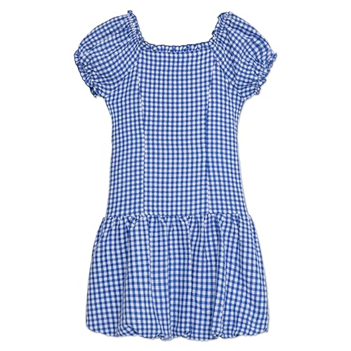 Speechless Girls' Gingham Cotton Drop-Waist Bubble Knee Length Dress3