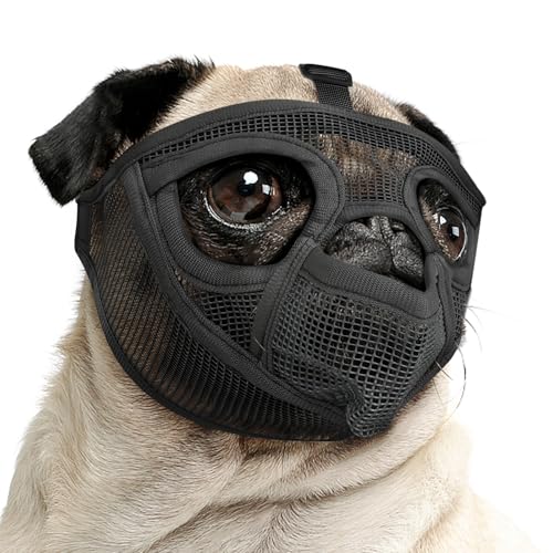 Image of Mayerzon Soft Mesh Anti-Eat Muzzle for Flat Faced Breed