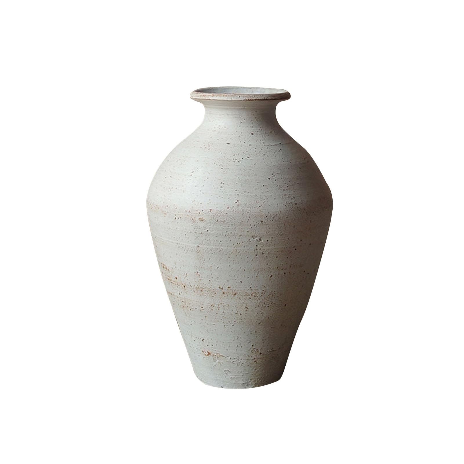 Countertop White Vase, Simple Vintage Vase, Decoration for Office, Study, Company, Dining Table, Ceramic, Height 17CM To 30CM(Size:H30CM,Color:White F)