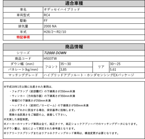 Amazon | [RS-R_Ti2000 DOWN]RC4 オデッセイハイブリッド_アブソルート