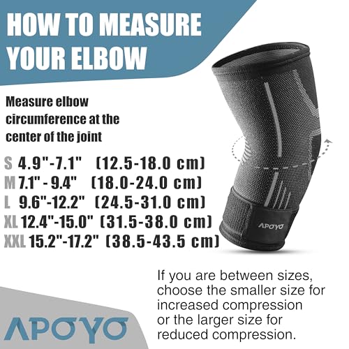 Image of APOYO Tennis Elbow Brace for Women & Men, Workout and Everyday Use (Large) (Pack of 2)