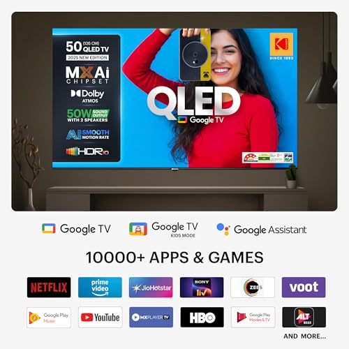 Image of Kodak 126 cm (50 inches) Matrix Series UHD 4K QLED Google TV 50ST5015