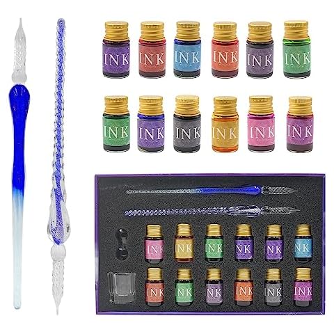 HINSINKIA Glass Pen and Ink Set for Art Cover