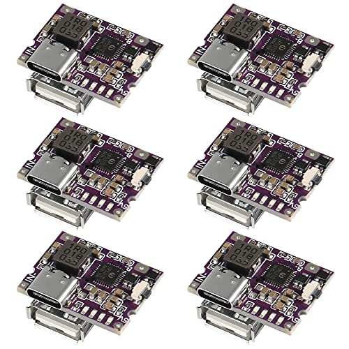 DWEII 6PCS Type-C USB 5V 3.1A Boost Converter Step-Up Power...