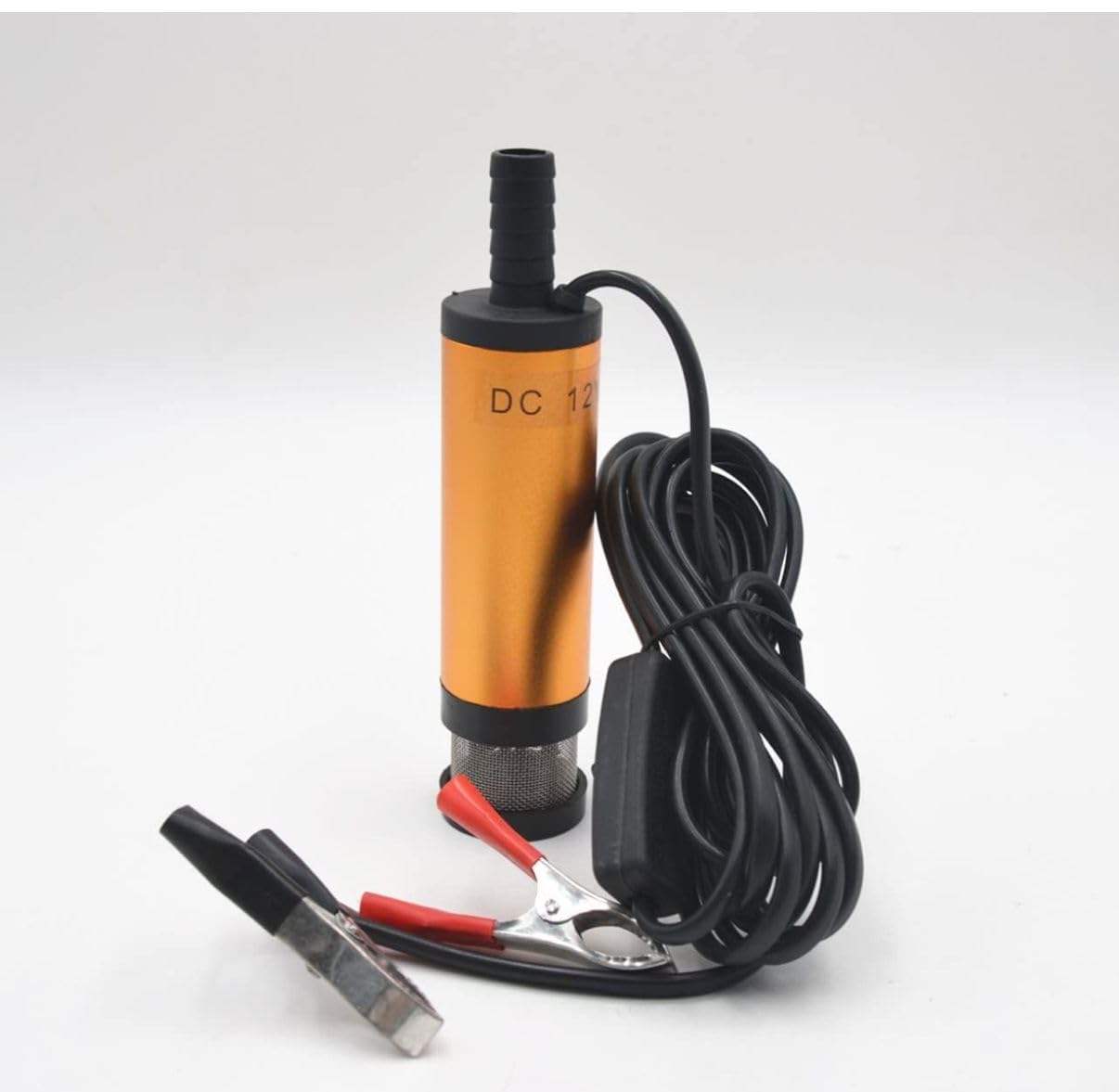 Asian Pumps 12v 38mm Multifunctional Electric Oil Pump, Diesel Fuel Transfer Pump with Filter, Submersible Pump, for Automotive, Farm & Marina Use, Mini Portable golden oil pump-picture-26