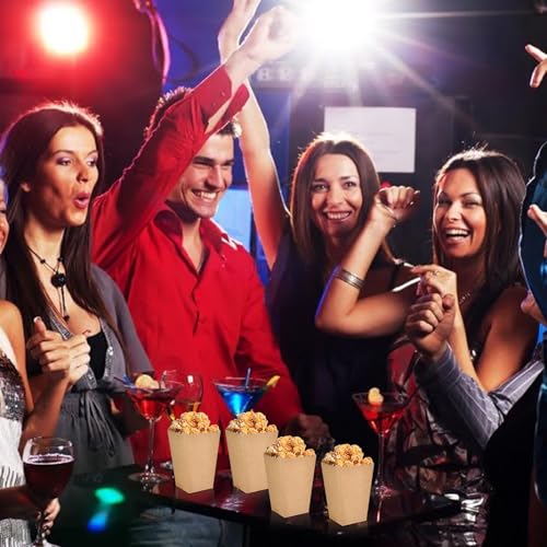 Image of 150 Pcs Popcorn Boxes, 22-27 Oz Mini Paper Popcorn Box, Oil-Proof Kraft Paper Popcorn Bags, Popcorn Container for Movie Theater Carnival Birthday Party Supplies(3.54 x2.48 x5.35 Inch)