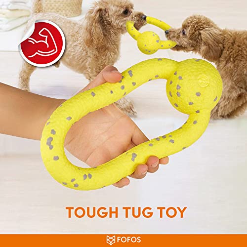 Image of BarkButler x FOFOS Super Puller Tug Toy - Chew Toys for Dogs, Dog Toys for Large Dogs (5-40kgs) - Yellow & Grey
