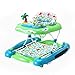 Dream On Me Baby Steps Baby Walker in Blue and Green, Adjustable Three Position Height Setting, Removable Tray, Easy to Fold and Store Baby Walker