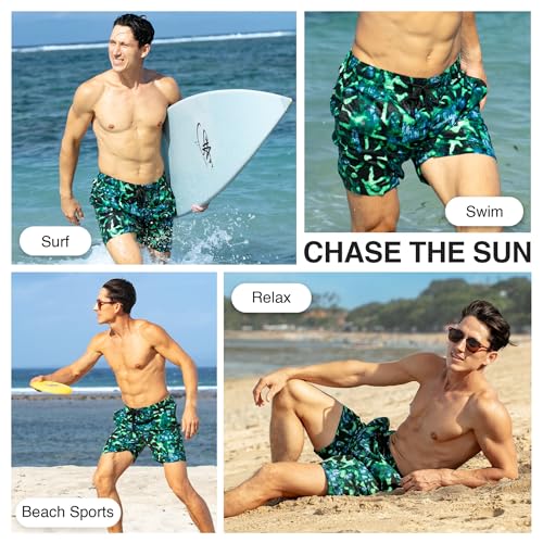 Image of Kanu Surf Men's Big Viper Extended Size Stripe Swim Trunk