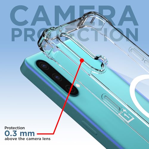 Image of Pikkme Back Cover for Oneplus Nord Ce 5G Mag-Safe Shockproof PC + TPU Protective Case Magnetic Support Bumper Case (Transparent Mag-Safe)