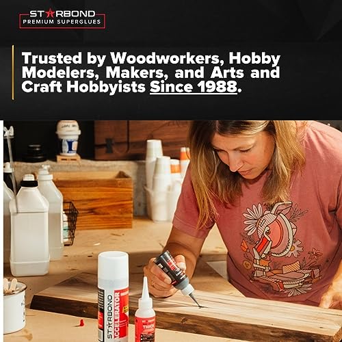 Starbond 2OZ-THIN Em-02 Super Fast Thin, Premium Instant Ca (Cyanoacrylate Adhesive) Super Glue Plus Extra Cap And Microtips thumb #3