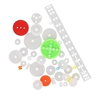 Vista 5 de Fielect Kit de engranajes de plástico 43pcs con accesorios surtidos para robot motor DC