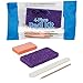 ForPro Professional Collection 4-Piece Pedicure Kit, 200-Count, Individually-Packed, Purple Pumice Pad, White Wood Nail File 80/100 Grit, Orange Mini Buffer 80/100 Grit, Wood Stick