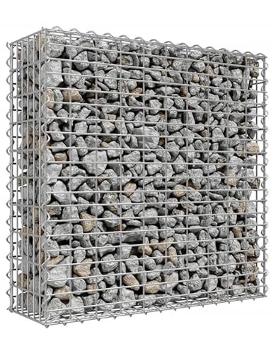 Mur en gabion en acier galvanisé, panneau mural en treillis métallique, clôture de jardin en treillis métallique, clôture décorative de terrasse, mur en gabion, jardinière surélevée en gabion(5x5cm,50