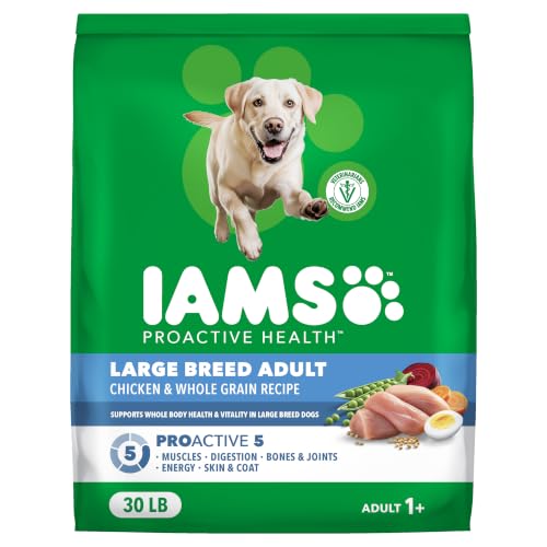 IAMS Proactive Health Large Breed Dry Dog Food, Chicken, 30 lb
