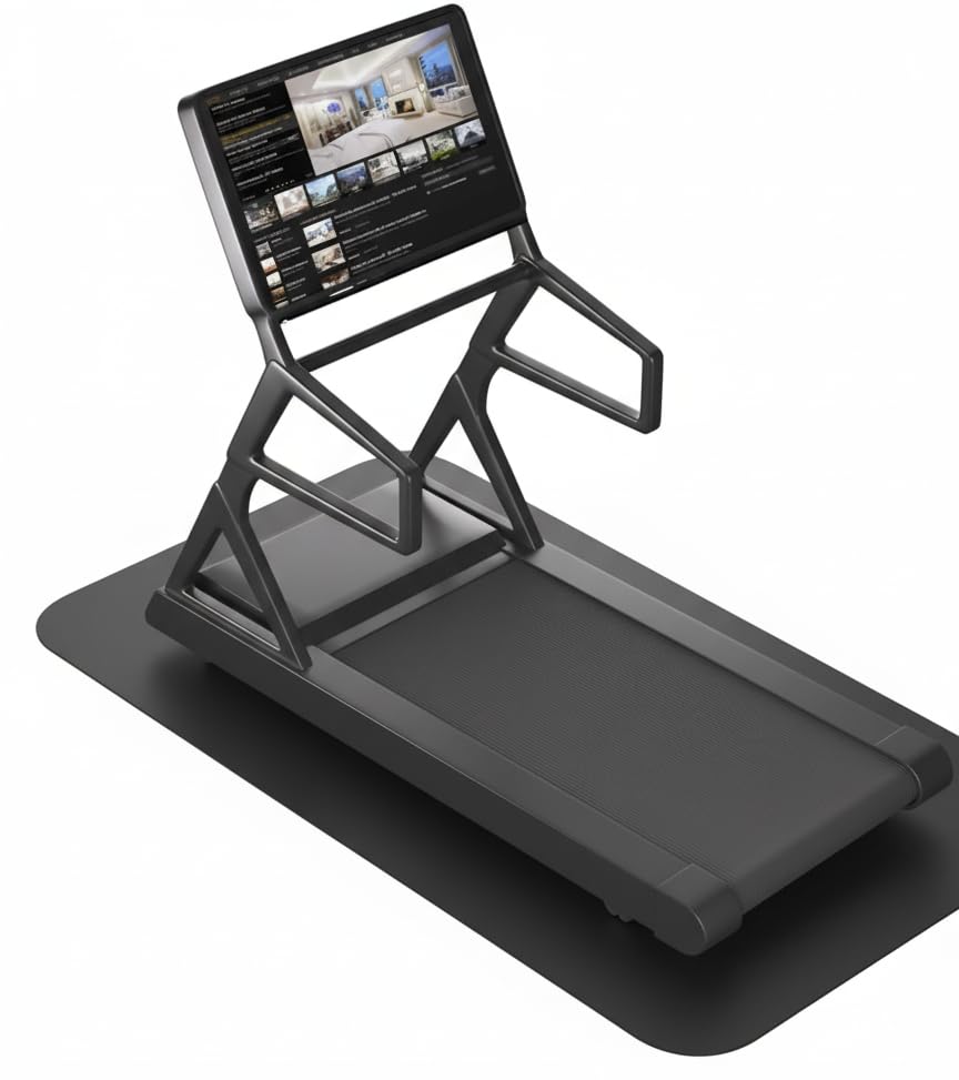 MCW Treadmill Mat Waterproof Non-Slip Floor Protector for Home Gym, Exercise Equipment, Walking Pad & Rowing Machine 230 x 105 x 5mm