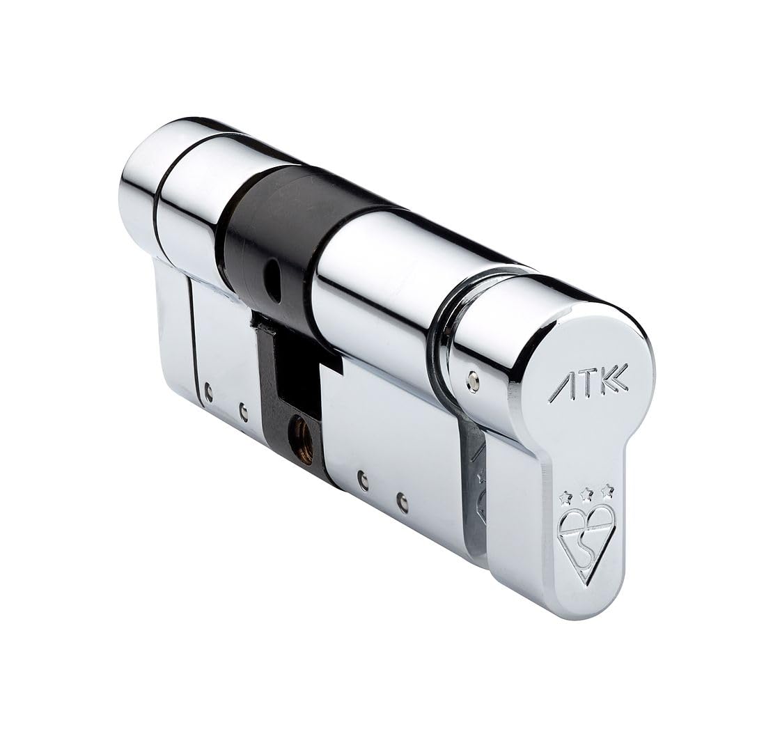 Avocet ATK 3 Star Door Lock Diamond Rated Ultra Secure Euro Cylinder Police Approved, Secured by Design, 50/45 Nickel, Thumbturn